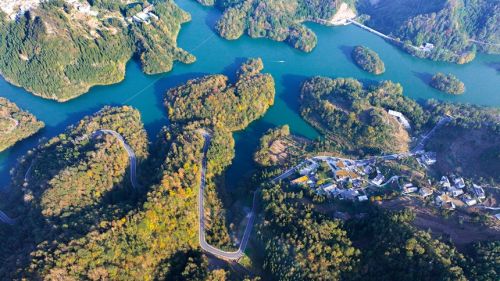 1 图为彝山花谷至杜鹃湖旅游公路。黎敬程 摄